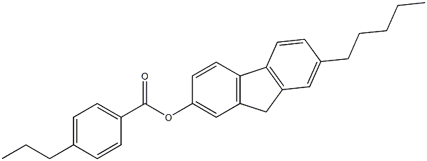 7-pentyl-9H-fluoren-2-yl 4-propylbenzoate 化学構造式