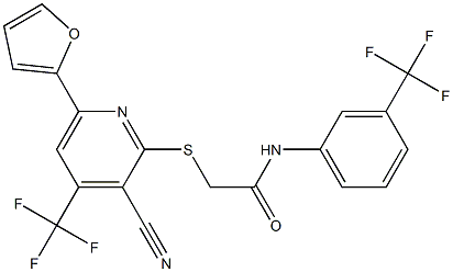 2-{[3-cyano-6-(2-furyl)-4-(trifluoromethyl)-2-pyridinyl]sulfanyl}-N-[3-(trifluoromethyl)phenyl]acetamide