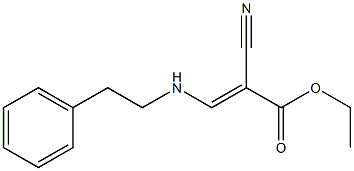 ethyl (E)-2-cyano-3-(phenethylamino)-2-propenoate Struktur