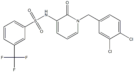 N-[1-(3,4-dichlorobenzyl)-2-oxo-1,2-dihydro-3-pyridinyl]-3-(trifluoromethyl)benzenesulfonamide Structure