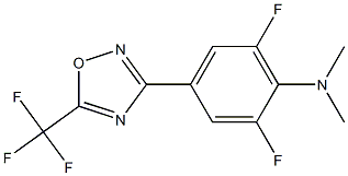 N1,N1-dimethyl-2,6-difluoro-4-[5-(trifluoromethyl)-1,2,4-oxadiazol-3-yl]aniline Structure