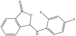 3-(2,4-difluoroanilino)-1,3-dihydroisobenzofuran-1-one 化学構造式