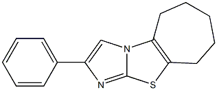 2-phenyl-6,7,8,9-tetrahydro-5H-cyclohepta[d]imidazo[2,1-b][1,3]thiazole Struktur