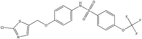 N-{4-[(2-chloro-1,3-thiazol-5-yl)methoxy]phenyl}-4-(trifluoromethoxy)benzenesulfonamide 结构式