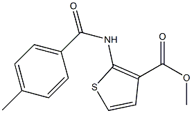 methyl 2-[(4-methylbenzoyl)amino]thiophene-3-carboxylate 化学構造式