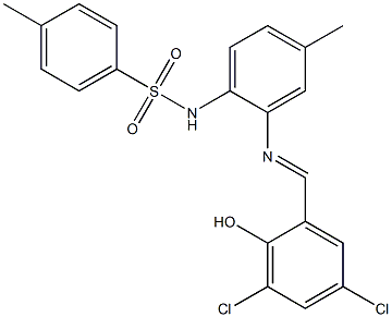 N1-{2-[(3,5-dichloro-2-hydroxybenzylidene)amino]-4-methylphenyl}-4-methylbenzene-1-sulfonamide