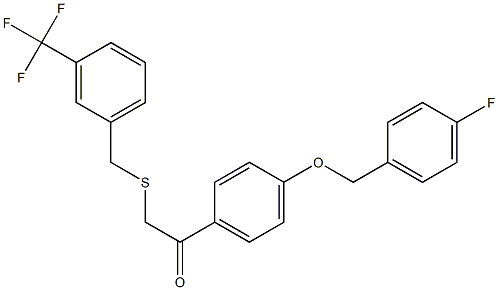 1-{4-[(4-fluorobenzyl)oxy]phenyl}-2-{[3-(trifluoromethyl)benzyl]thio}ethan-1-one Structure