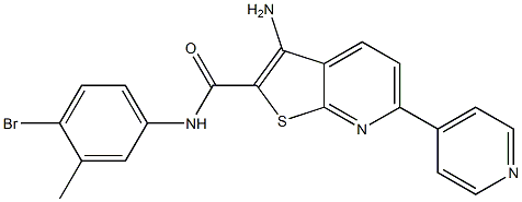 3-amino-N-(4-bromo-3-methylphenyl)-6-(4-pyridinyl)thieno[2,3-b]pyridine-2-carboxamide