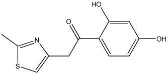 1-(2,4-dihydroxyphenyl)-2-(2-methyl-1,3-thiazol-4-yl)ethan-1-one Structure