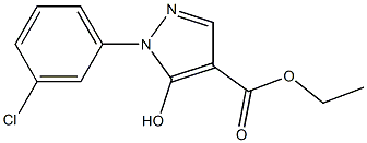 ethyl 1-(3-chlorophenyl)-5-hydroxy-1H-pyrazole-4-carboxylate Struktur