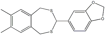 5-(7,8-dimethyl-1,5-dihydro-2,4-benzodithiepin-3-yl)-1,3-benzodioxole 结构式