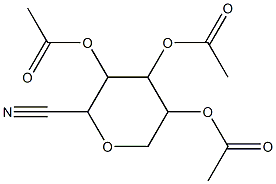 3,5-di(acetyloxy)-2-cyanotetrahydro-2H-pyran-4-yl acetate 化学構造式