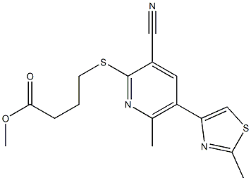 methyl 4-{[3-cyano-6-methyl-5-(2-methyl-1,3-thiazol-4-yl)-2-pyridyl]thio}butanoate