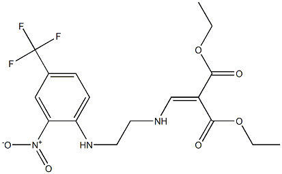 diethyl 2-[({2-[2-nitro-4-(trifluoromethyl)anilino]ethyl}amino)methylidene]malonate|