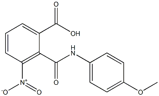 2-[(4-methoxyanilino)carbonyl]-3-nitrobenzoic acid Struktur