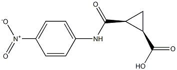 (1R,2S)-2-[(4-nitroanilino)carbonyl]cyclopropanecarboxylic acid Structure