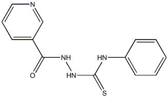 N1-phenyl-2-(3-pyridylcarbonyl)hydrazine-1-carbothioamide 结构式