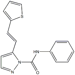 N1-phenyl-5-[2-(2-thienyl)vinyl]-1H-pyrazole-1-carboxamide Structure