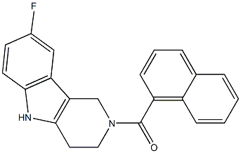 (8-fluoro-2,3,4,5-tetrahydro-1H-pyrido[4,3-b]indol-2-yl)(1-naphthyl)methanone Structure