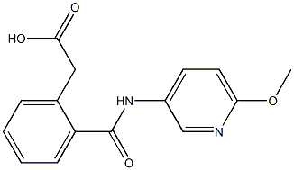 2-(2-{[(6-methoxy-3-pyridinyl)amino]carbonyl}phenyl)acetic acid 结构式