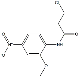 3-chloro-N-(2-methoxy-4-nitrophenyl)propanamide,,结构式