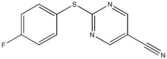 2-[(4-fluorophenyl)sulfanyl]-5-pyrimidinecarbonitrile Struktur