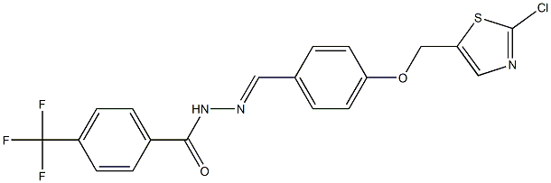 N'-((E)-{4-[(2-chloro-1,3-thiazol-5-yl)methoxy]phenyl}methylidene)-4-(trifluoromethyl)benzenecarbohydrazide Structure