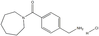 1-[4-(azepan-1-ylcarbonyl)phenyl]methanamine hydrochloride Structure