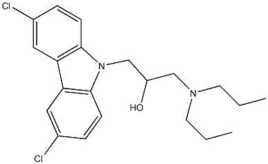 1-(3,6-dichloro-9H-carbazol-9-yl)-3-(dipropylamino)propan-2-ol Structure