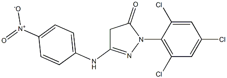 3-(4-nitroanilino)-1-(2,4,6-trichlorophenyl)-4,5-dihydro-1H-pyrazol-5-one,,结构式