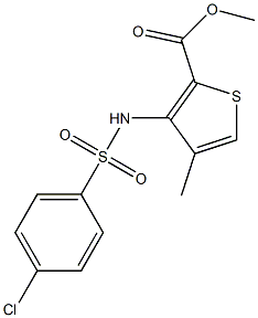  methyl 3-{[(4-chlorophenyl)sulfonyl]amino}-4-methylthiophene-2-carboxylate