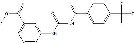 methyl 3-[({[4-(trifluoromethyl)benzoyl]amino}carbonyl)amino]benzoate,,结构式