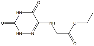 ethyl 2-[(3,5-dioxo-2,3,4,5-tetrahydro-1,2,4-triazin-6-yl)amino]acetate,,结构式