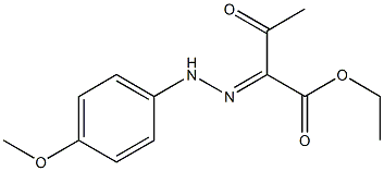 ethyl 2-[2-(4-methoxyphenyl)hydrazono]-3-oxobutanoate 化学構造式
