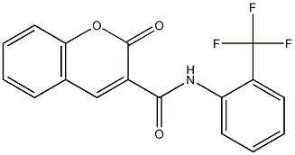 N3-[2-(trifluoromethyl)phenyl]-2-oxo-2H-chromene-3-carboxamide,,结构式