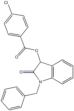 1-benzyl-2-oxo-2,3-dihydro-1H-indol-3-yl 4-chlorobenzenecarboxylate Structure