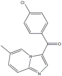 (4-chlorophenyl)(6-methylimidazo[1,2-a]pyridin-3-yl)methanone,,结构式