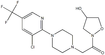 2-{4-[3-chloro-5-(trifluoromethyl)-2-pyridinyl]piperazino}-1-[4-hydroxydihydro-2(3H)-isoxazolyl]-1-ethanone|