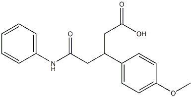 5-anilino-3-(4-methoxyphenyl)-5-oxopentanoic acid Structure