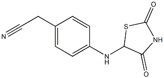 2-{4-[(2,4-dioxo-1,3-thiazolan-5-yl)amino]phenyl}acetonitrile Structure