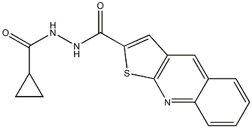 N'-(cyclopropylcarbonyl)thieno[2,3-b]quinoline-2-carbohydrazide,,结构式