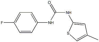 N-(4-fluorophenyl)-N'-(4-methyl-2-thienyl)urea 化学構造式