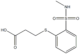 3-({2-[(methylamino)sulfonyl]phenyl}thio)propanoic acid Struktur