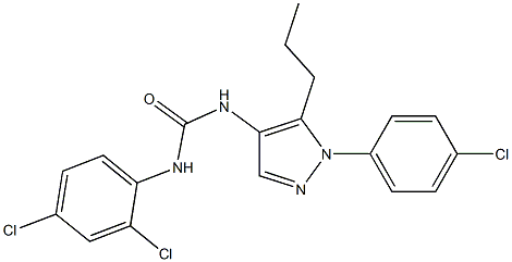 N-[1-(4-chlorophenyl)-5-propyl-1H-pyrazol-4-yl]-N'-(2,4-dichlorophenyl)urea Structure