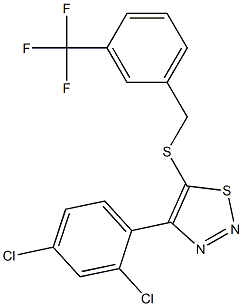 4-(2,4-dichlorophenyl)-1,2,3-thiadiazol-5-yl 3-(trifluoromethyl)benzyl sulfide Structure