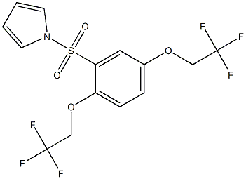 1-{[2,5-di(2,2,2-trifluoroethoxy)phenyl]sulfonyl}-1H-pyrrole 结构式