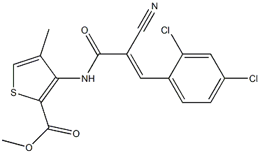methyl 3-{[2-cyano-3-(2,4-dichlorophenyl)acryloyl]amino}-4-methylthiophene-2-carboxylate Structure