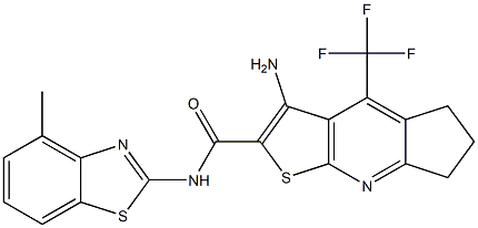 3-amino-N-(4-methyl-1,3-benzothiazol-2-yl)-4-(trifluoromethyl)-6,7-dihydro-5H-cyclopenta[b]thieno[3,2-e]pyridine-2-carboxamide