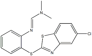 N'-{2-[(5-chloro-1,3-benzothiazol-2-yl)thio]phenyl}-N,N-dimethyliminoformamide Structure