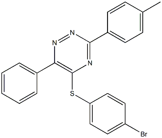 4-bromophenyl 3-(4-methylphenyl)-6-phenyl-1,2,4-triazin-5-yl sulfide